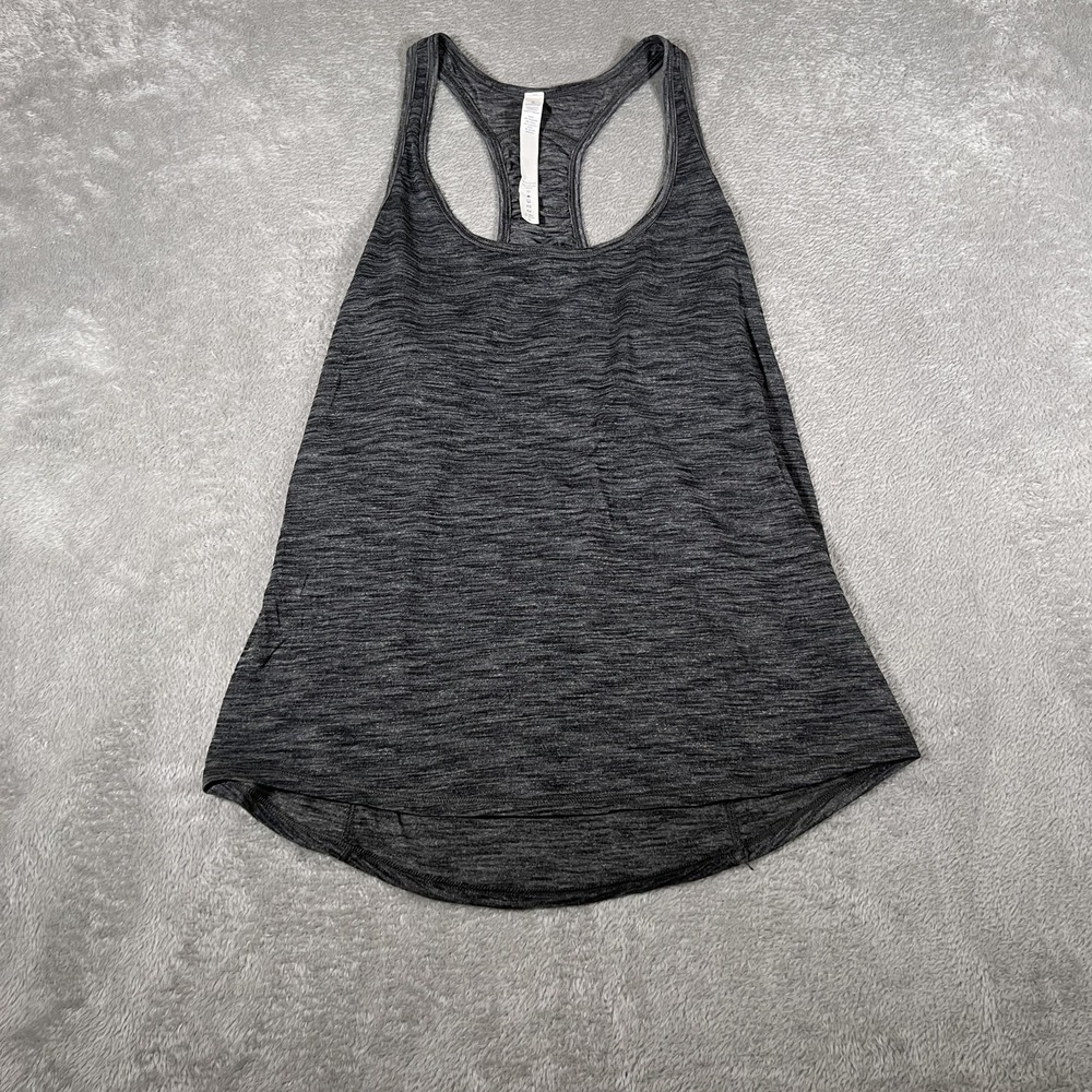 Lululemon Tank Top Womens‎ 6 Gray Racerback Athletic Workout Yoga Gym Run